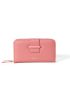 Letter Graphic Zipper Around Purse