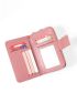 Letter Graphic Zipper Around Purse