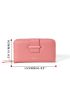 Letter Graphic Zipper Around Purse