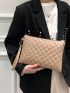 Quilted Clutch Bag With Wristlet