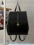 Stitch Trim Turn Lock Flap Backpack
