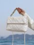 Quilted Chain Flap Square Bag