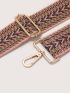 Colorblock Geometric Pattern Bag Strap