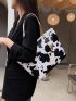 Cow Pattern Tassel Decor Tote Bag