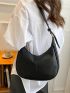 Litchi Embossed Saddle Bag