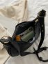 Litchi Embossed Saddle Bag