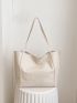 Crocodile Embossed Tote Bag With Inner Pouch