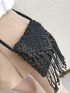 Mini Minimalist Fringe Decor Crochet Bag