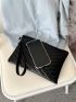 Geometric Clutch Bag With Wristlet