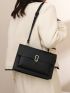 Metal Decor Flap Square Bag