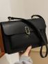 Metal Decor Flap Square Bag