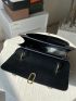 Metal Decor Flap Square Bag