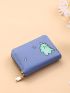 Dinosaur Graphic Zip Card Holder