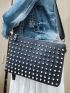 Studded Decor Square Bag