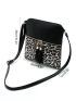 Tassel Decor Leopard Graphic Square Bag, Mothers Day Gift For Mom