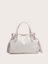 Minimalist Tassel Decor Top Handle Tote Bag