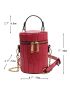 Mini Crocodile Embossed Chain Bucket Bag