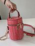 Mini Crocodile Embossed Chain Bucket Bag