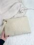 Minimalist Croc Embossed Clutch Bag