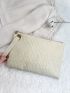 Minimalist Croc Embossed Clutch Bag