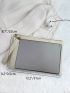 Minimalist Croc Embossed Clutch Bag