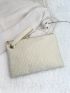 Minimalist Croc Embossed Clutch Bag