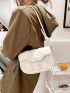 Textured Flap Saddle Bag