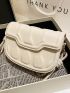 Textured Flap Saddle Bag
