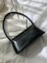 Minimalist Metal Lock Baguette Bag