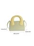 Mini Two Tone Double Handle Square Bag