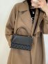 Quilted Flap Square Bag