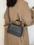 Quilted Flap Square Bag