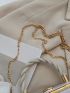 Mini Contrast Binding Chain Box Bag