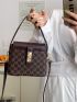 Mini Letter Graphic Twist Lock Square Bag