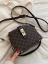 Mini Letter Graphic Twist Lock Square Bag