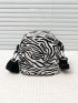 Mini Zebra Striped Pattern Crossbody Bag