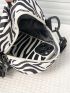 Mini Zebra Striped Pattern Crossbody Bag