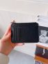 Litchi Embossed Zipper Card Holder