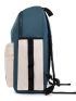 Letter Graphic Colorblock Zip Front Backpack