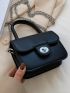 Mini Twist Lock Flap Chain Square Bag