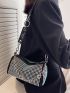 Rhinestone Decor Chain Bucket Bag