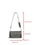 Rhinestone Decor Chain Bucket Bag