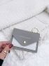 Letter Graphic Snap Button Card Holder