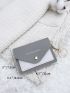 Letter Graphic Snap Button Card Holder