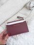 Letter Graphic Small Wallet With Wristlet