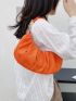 Minimalist Snap Button Ruched Bag