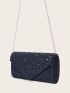 Glitter Flap Evening Bag
