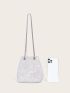 Mini Rhinestone Decor Bucket Bag