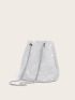 Mini Rhinestone Decor Bucket Bag