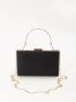 Rhinestone Decor Chain Box Bag